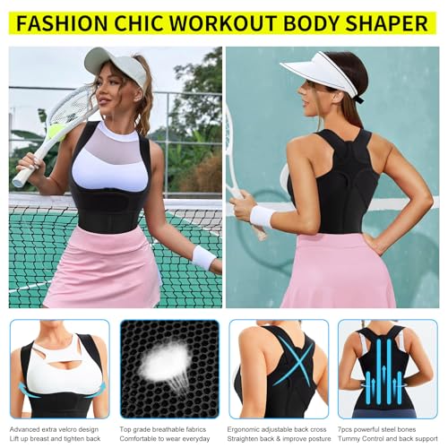 URSEXYLY Back Brace For Women Waist Trainer Adjustable Posture Corrector - size: XX-Large