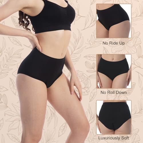 Incontinence Underwear for Women Leak Proof & Washable 3-Pack L - color: Black, size: Large