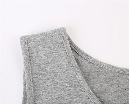 Maternity Side Ruched Cami - Stretchy Pregnancy Tank Top, Breathable Cotton Tummy Control Vest for Women - color: Gray, size: Medium