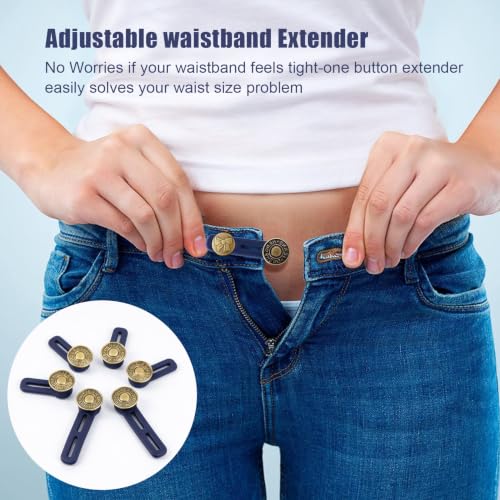 6 Pcs Jean Button Extender, Pants Extender Button for Women Men