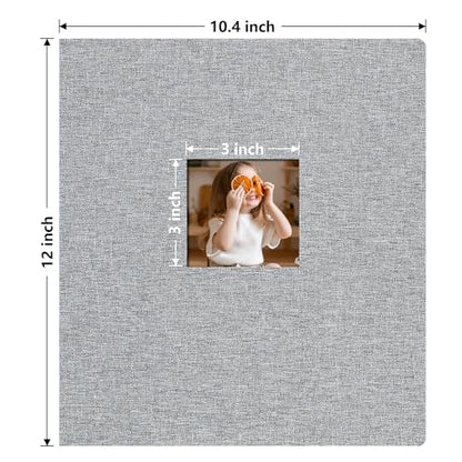 Vienrose Self Adhesive Photo Album 3 Ring Binder 40 Sheets 80 Pages Grey - color: Grey, size: 40 Sheets/80 Pages