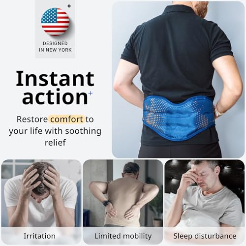 FIGHTECH Reusable Hot and Cold Gel Ice Pack - Back, Large 24 x 7, Adjustable
