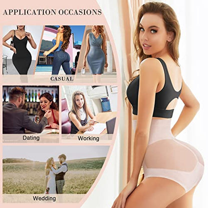 Nebility Womens' Tummy Control High Waist Trainer Body Shaper - color: Beige, size: 3X-Large