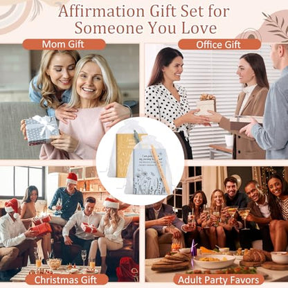 Mooliwe 24 Pcs Affirmation Notebooks Pens Bulk Gifts, Gratitude,Fresh - style: Fresh