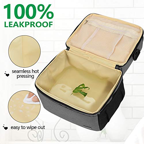 Teamoy Double Layer Breast Pump Tote Bag with Cooler Compartment, Gray - color: Gray