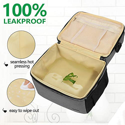 Teamoy Double Layer Breast Pump Tote Bag with Cooler Compartment, Gray - color: Gray