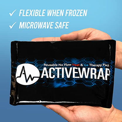 ActiveWrap Ultra Flex Ice & Heat Pack, X-Large (13" x 10") – Gel Ice Packs Reusable for Back & Hip, Hot & Cold Therapy, Flexible No-Flow Gel, Includes Nylon Protective Pouch (1 Count) - size: XL (13" x 10")