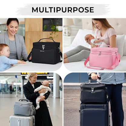 Breast Pump Bag Fit for Spectra S1 and S2, Pumping Bag with Milk Packs - color: Pink