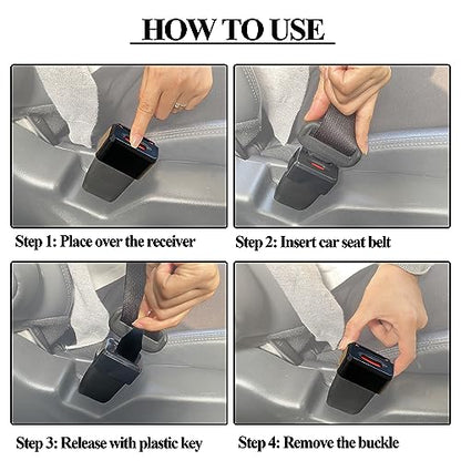 Car Seat Buckle Lock, Seat Belt Locks For Kids Child 4 Pack - size: 4-Pack