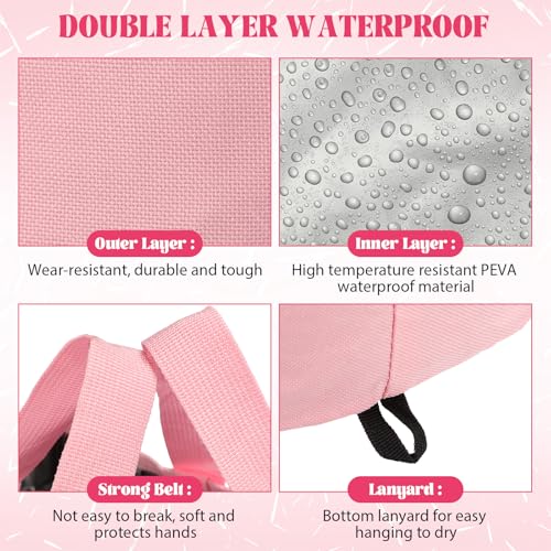 FillTouch 6 Set/ 12 Pcs Foot Soaking Tub with Towel Kit, Pink - color: Pink
