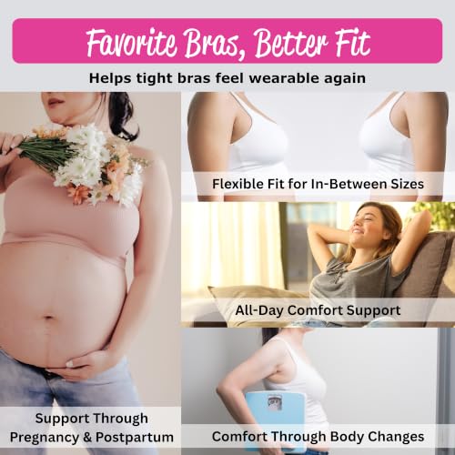 Brah! Extender: 2 & 3 Hook Bra Extenders Strap, White/Beige/Black for Women - color: 3-hook Black, White, Beige