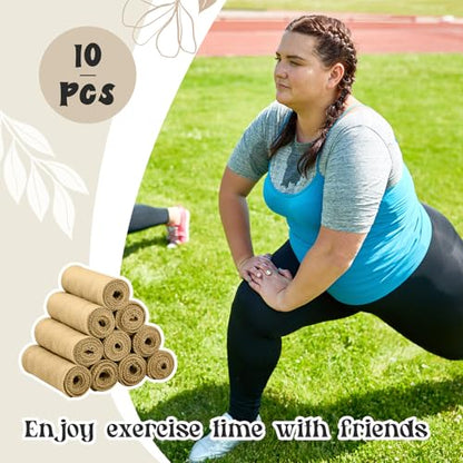 Toulite 10Pcs Reusable Cotton Bra Liners for Sweat - color: Khaki, size: Large