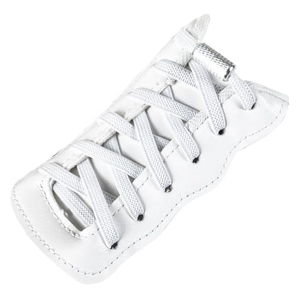 No Tie Elastic Shoelaces, Adjustable Tieless Shoe Laces for Sneakers, Boots | One Size Fits All Kids, Adults - color: White