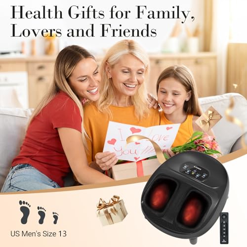 CuPiLo Foot Massager with Heat, FSA Eligible HSA Upgraded Full Foot Massage - color: Black
