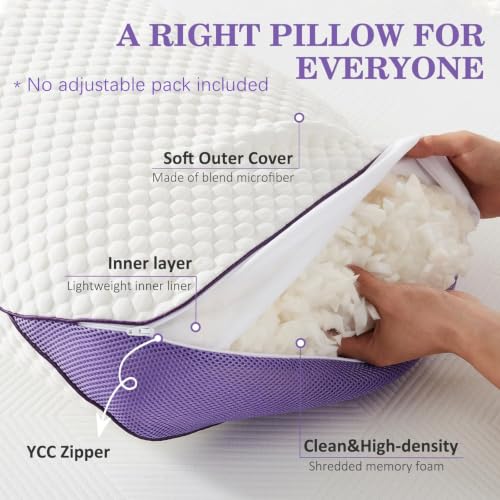 HOMELAB Cooling Adjustable Shredded Memory Foam Body Pillow, 20x52, 1 Pack - size: Body Pillow