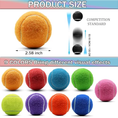 SHYUJAJIE Tennis Ball,20 Pack Practice Balls Bulk,Dog Balls with Mesh Bag - color: Light Orange
