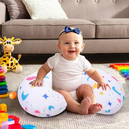 Cloele Nursing Pillow Cover for Women,White and Blue Star, 2 Pack - color: White&blue