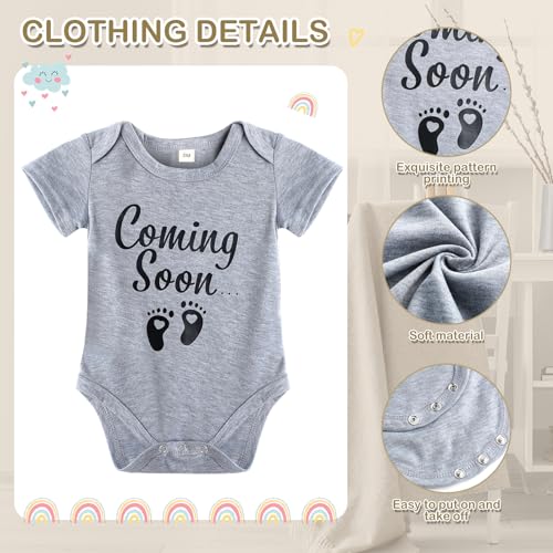 Canlierr 9 Pcs Pregnancy Announcement Set Baby Coming Soon Ideas, Gray - color: Gray