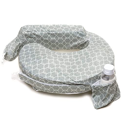 My Brest Friend Nursing Pillow - Deluxe - Flower Key Gray - color: Flower Key Grey