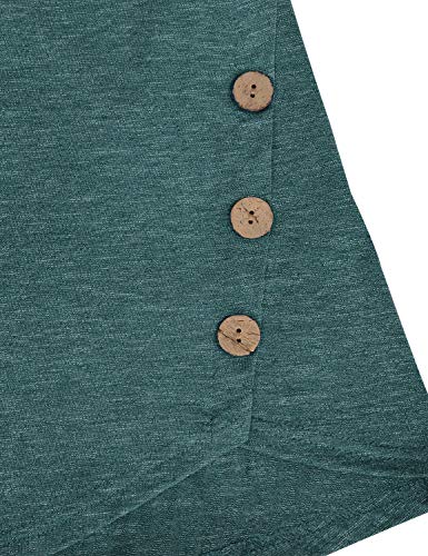 connche Women's Button Side Maternity Tunic Nursing Tops for Breastfeeding - color: Green, size: X-Large