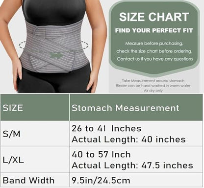 Abdominal Binder Post Surgery - Postpartum Belly Band Wrap