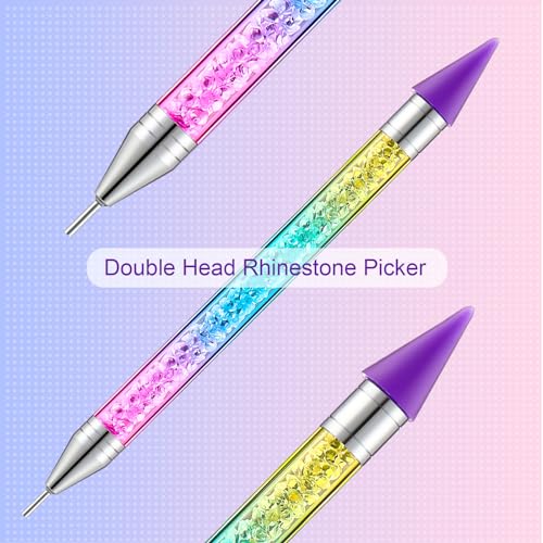 Tatuo 2 Pcs Dual-ended Rhinestone Picker Tool, Colorful - color: colorful