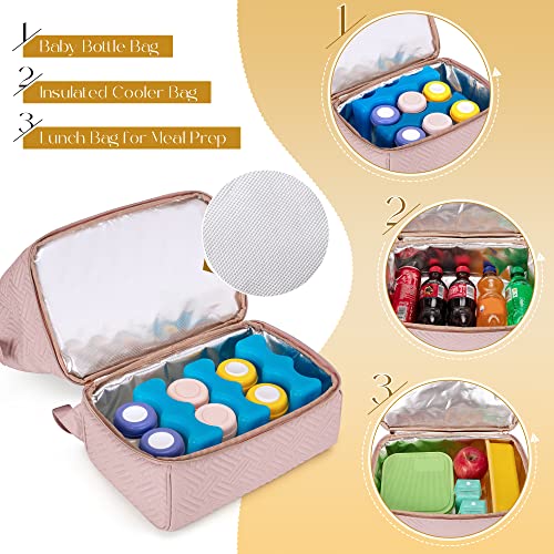 Fasrom Breast Pump Bag Backpack with Cooler Compartment Bundle with Breast Pump Caddy Organizer Bag with Breastmilk Cooler