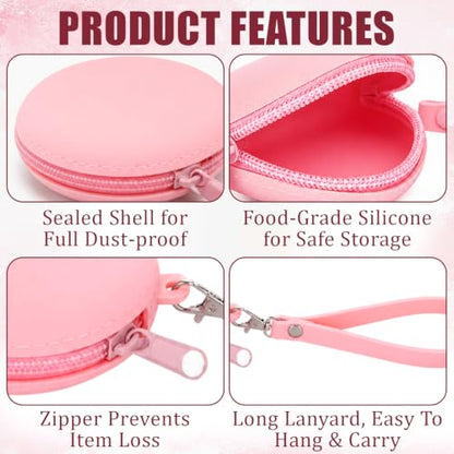 Silver Nursing Cups Silicone Case for 16-28mm Breast Nipple Shield Holder