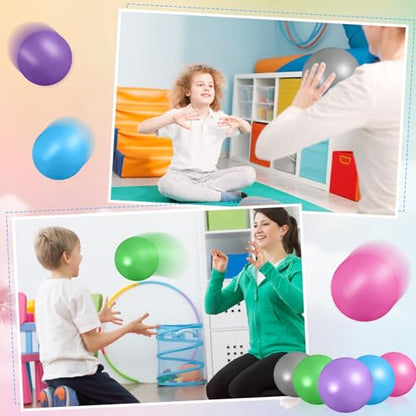 Aoriher 10 Pcs Small Pilates Ball Bulk 9 Inch Mini Yoga Ball - color: Multicolor