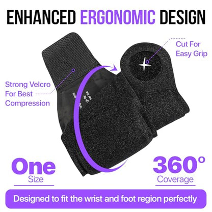 Wrist Ice Pack Wrap - 2 Pack Reusable Hot Cold Therapy Wrist Ice Pack for Carpal Tunnel Relief, Adjustable Wrist Ice Wrap for Swelling, Wrist Pain, Tendonitis & Arthritis Relief - style: 2 Pack Wrist Ice Pack