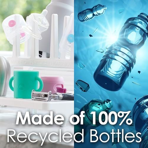 PopYum Gray Space Saving Drying Rack from 100% Recycled Bottles - color: Gray