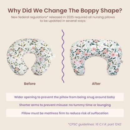 Boppy Nursing Pillow, Luxe Ergonomic Breastfeeding & Baby Feeding Support - color: Luxe - Slate Blue Quilted