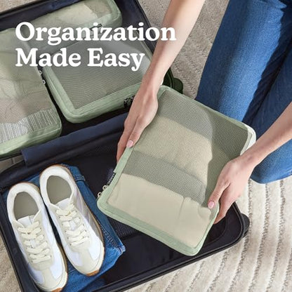Vandel Space-Saving Compression Packing Cubes for Women 4-Pack Compressible - color: 6. Sage, size: 4 Pack (Compression)