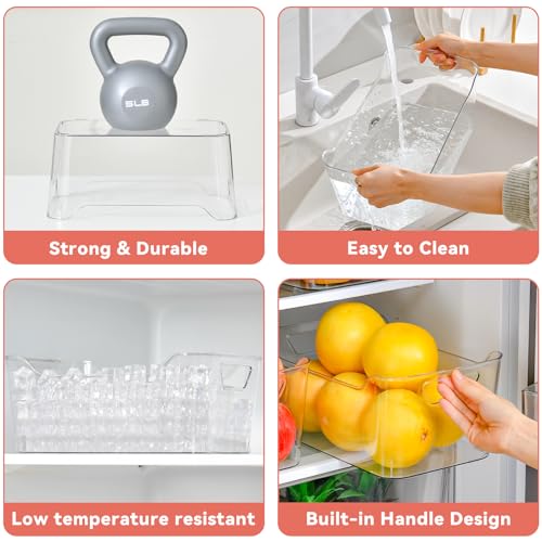 Clear Plastic Storage Bins - 12 Pack Pantry Organizers and Storage, Clear Pantry Organizer Bins, X-Large Plastic Containers with Handle for Kitchen, Cabinet, Bathroom, Classroom Organization - size: X-Large