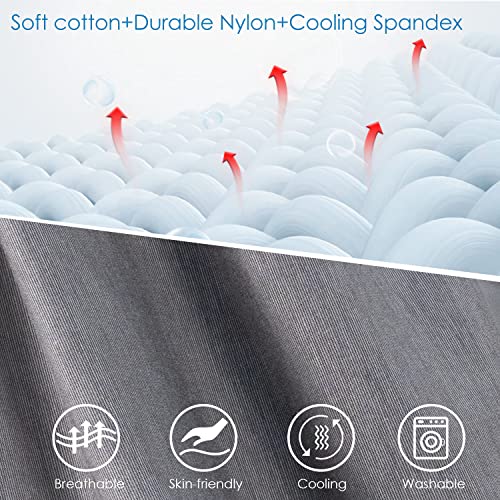 QUEEN ROSE Cooling Pregnancy Pillow, U Shaped Maternity Body Pillow, Gray - color: Grey