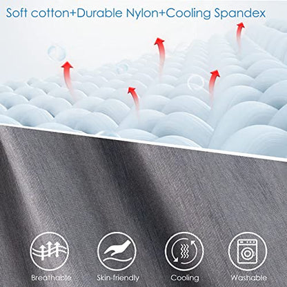 QUEEN ROSE Cooling Pregnancy Pillow, U Shaped Maternity Body Pillow, Gray - color: Grey
