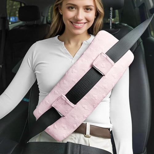 Seat Belt Pillow Post Surgery for Chest Heart Surgery Pink - color: Pink, size: Large