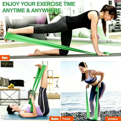 Long Resistance Bands for Working Out, Physical Therapy, Yoga & Pilates - color: Green