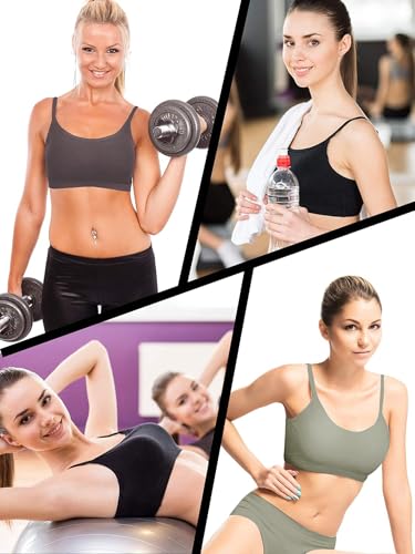 Blulu 3/6/12 Pack Camisole Bra Wireless Bralette - color: Moody Color, size: Small