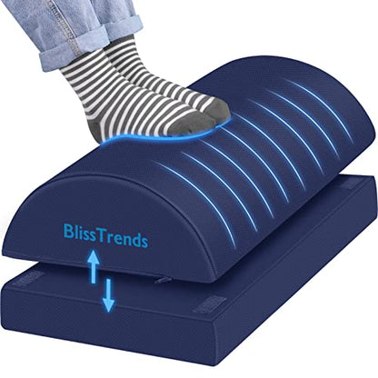 BlissTrends Foot Rest Under Desk, Foot Stool with 2 Adjustable Heights - color: Blue, size: XX-Large