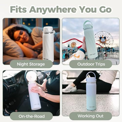 HEYTRIP 20oz Portable Breastmilk Cooler Bottle for Outdoor, Green - color: Green