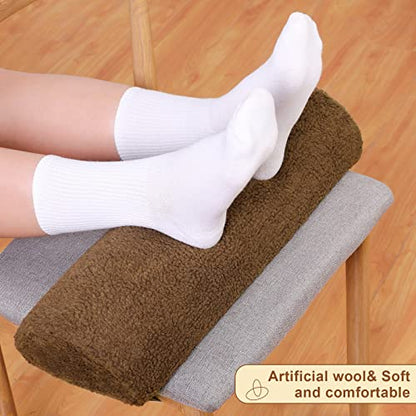 Recliner Leg Rest Cushion Sofa Footrest Pillow with Cover, Brown, 1 Pcs - color: Brown