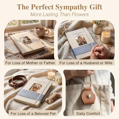 Guided Grief Journal Sympathy Gift Set with Photo Frame Cover - style: Guided Grief Journal