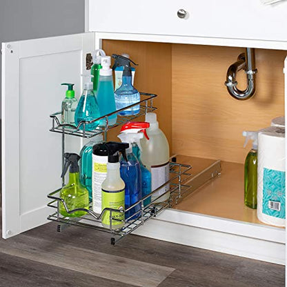 HOLDN’ STORAGE Under Sink Organizers and Storage, 11" W x 18" D x 15" H