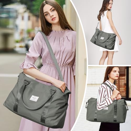 Travel Duffel Bags for Women,Carry-On Weekender Overnight Bag - color: Olive Green, size: Extra Large