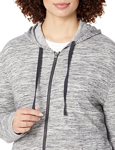 Hanes womens French Terry Zip Hoodie - color: Ebony Spacedye, size: Medium