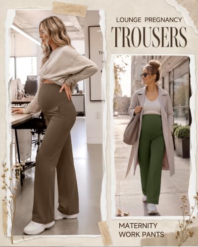 3 Pack Womens Maternity Wide Leg Yoga Pant with Pockets S 3Color