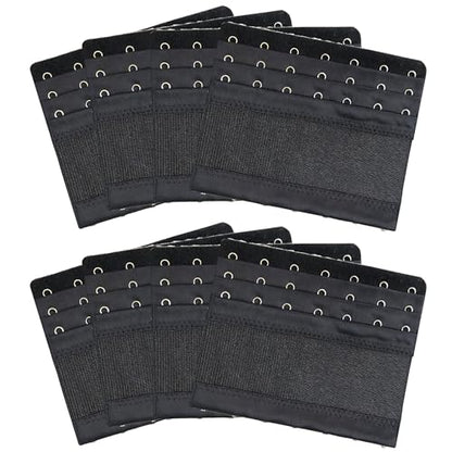 Women Elastic Bra Extenders 7 Hook for Plus Size Bras Back Extension Strap (8pcs 7 Hook Bra Extenders (Black)) - color: 8pcs 7 Hook Bra Extenders (Black)
