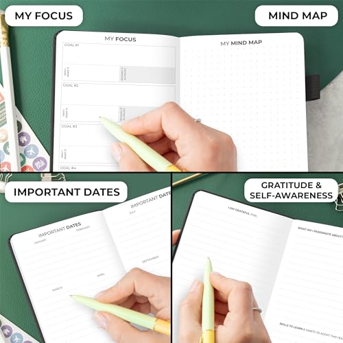Clever Fox Pocket Planner, Mini Undated Weekly Calendar, Small Black - color: Black, size: Pocket size (3.7" x 6.7")