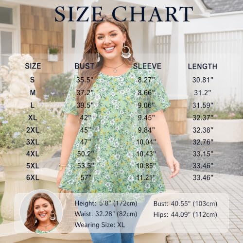 Womens Plus Size Tunic Tops Swing Summer Casual Flowy Blouses - color: American Flag Tunic Navy Red, size: XX-Large